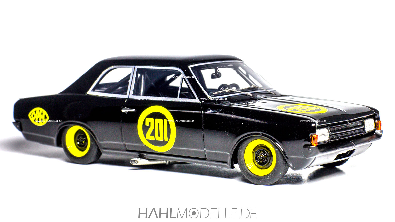 Opel Rekord C „Schwarze Witwe“, Limousine, Gruppe-5, schwarz, BoS-Models, hahlmodelle.de