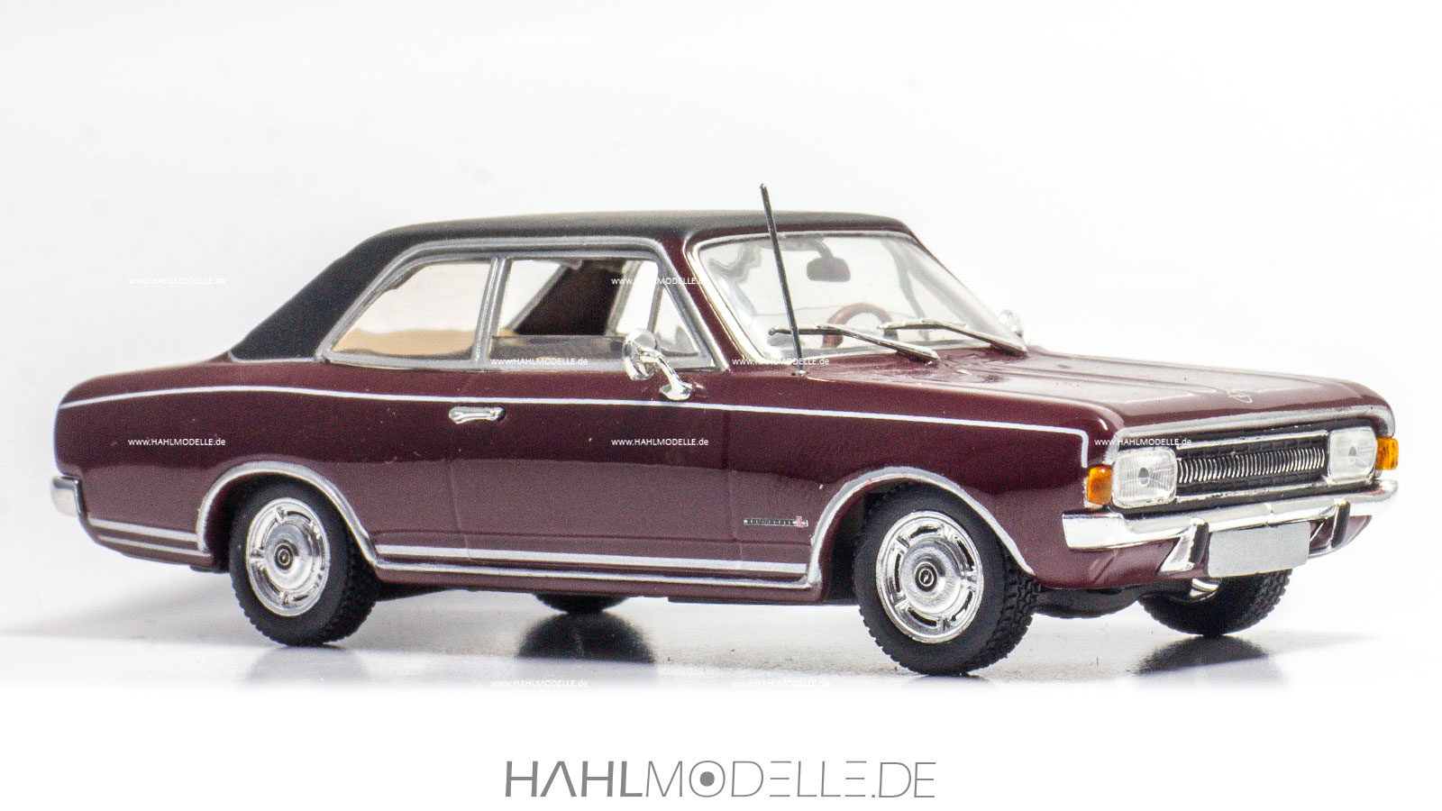 Opel Commodore A, Limousine, rot/schwarz, Minichamps, hahlmodelle.de