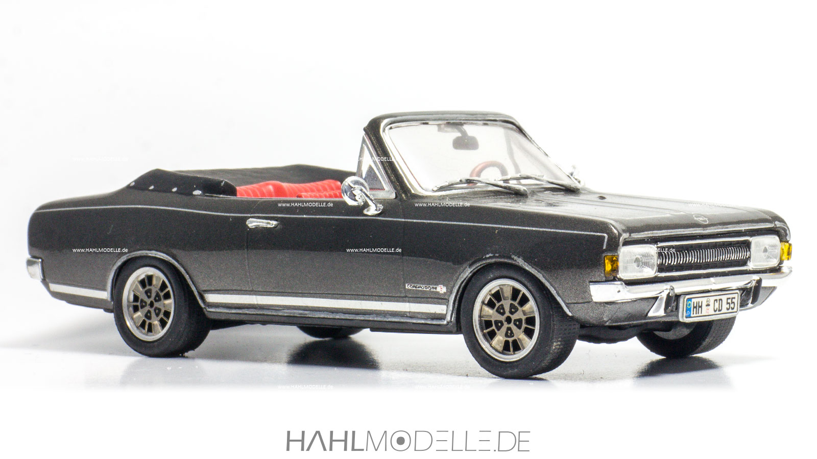 Opel Commodore A, Cabriolet, grau, Code-3 (Basis Minichamps), hahlmodelle.de