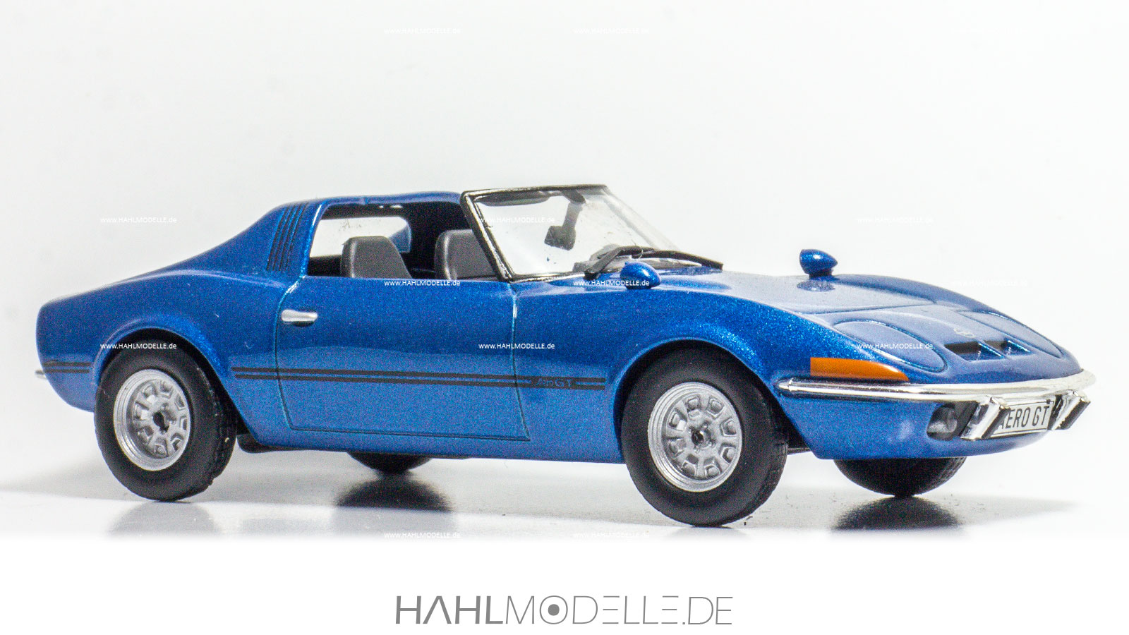 Opel GT Aero, Targa, blau, Ixo, hahlmodelle.de