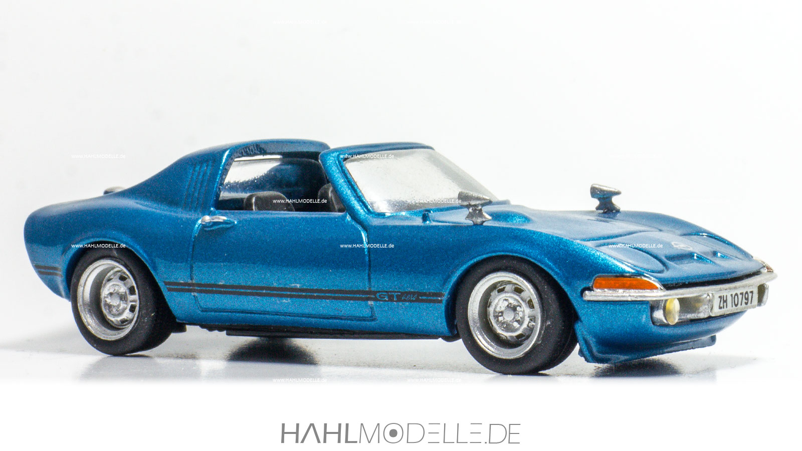 Opel GT Aero, Targa, blau, Swiss Mini, hahlmodelle.de