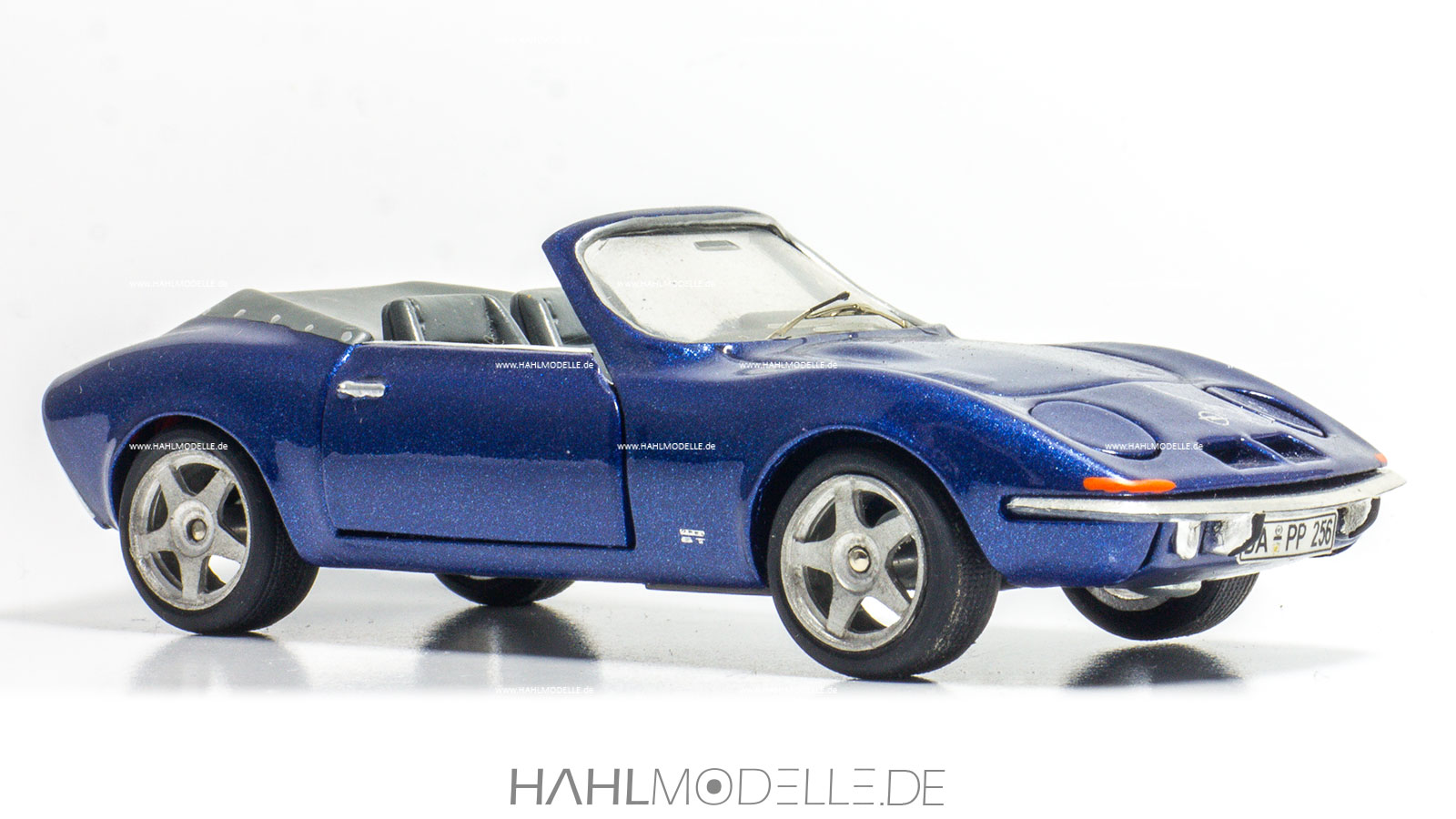 Opel GT, Cabriolet, blau, Code-3 (Basis Vitesse), hahlmodelle.de