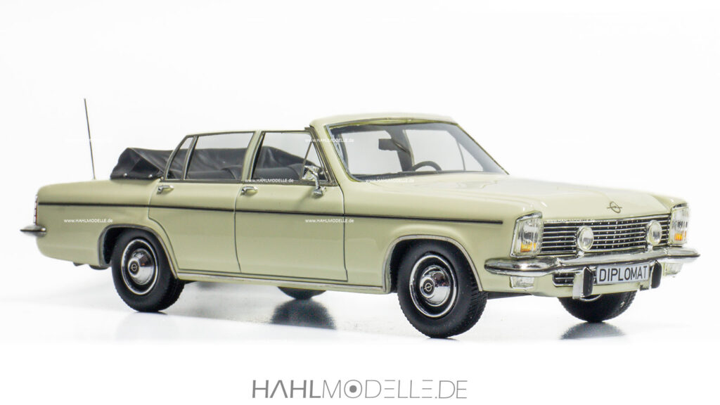 Opel Diplomat B, Cabriolet-Limousine, weiß, Matrix Scalemodels, hahlmodelle.de