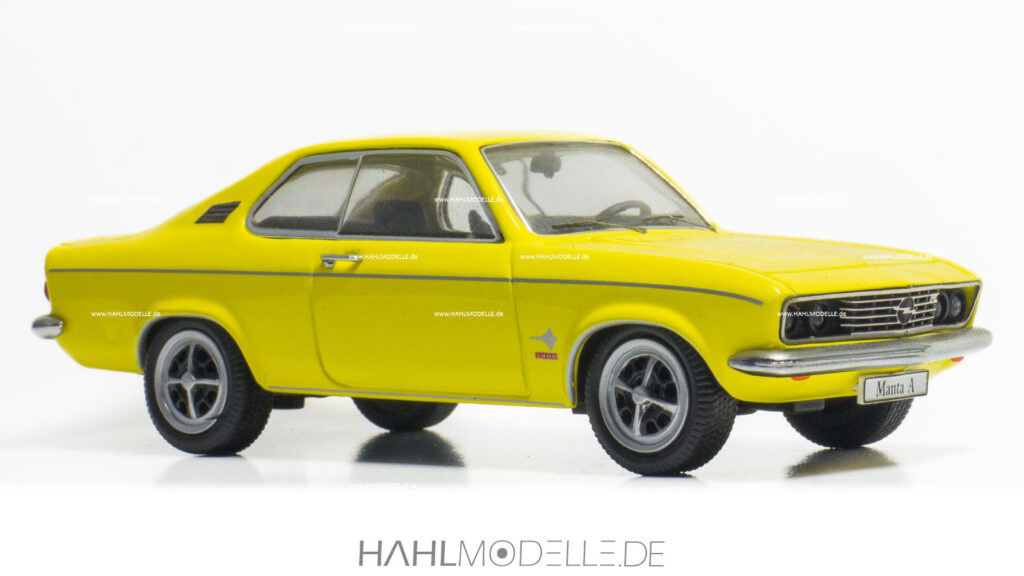 Opel Manta A, Coupé, gelb, Schuco, hahlmodelle.de