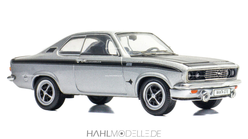 Opel Manta A, Coupé, silber/schwarz, Schuco, hahlmodelle.de