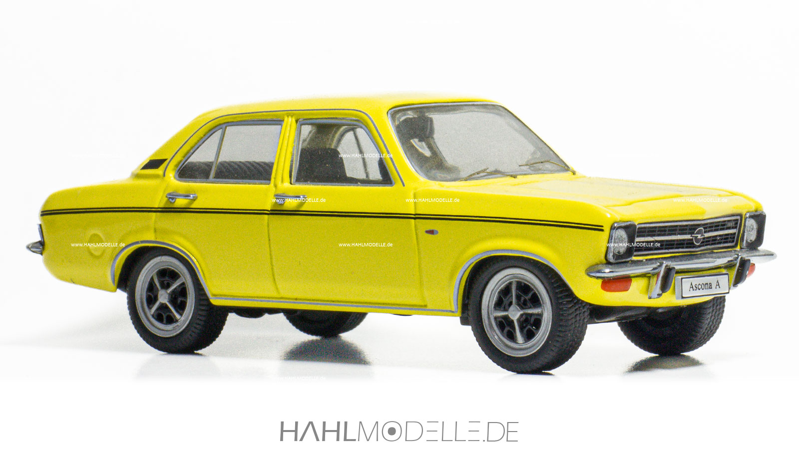 Opel Ascona A, Limousine, gelb, Schuco, hahlmodelle.de