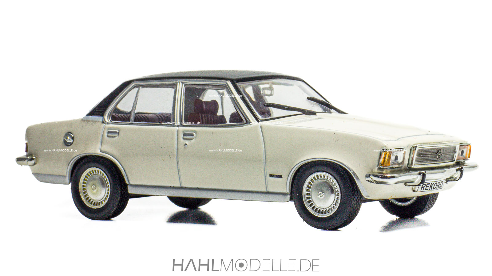 Opel Rekord D, Limousine, weiß/schwarz, Ixo, hahlmodelle.de