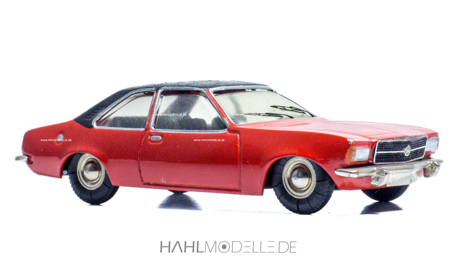 Opel Rekord D, Coupé, rot/schwarz, Tin Wizard, hahlmodelle.de