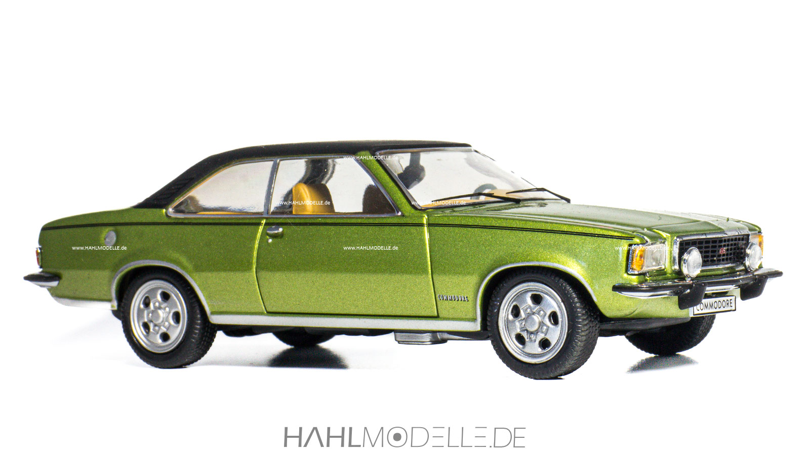 Opel Commodore B GS, Coupé, grün/schwarz, Schuco, hahlmodelle.de