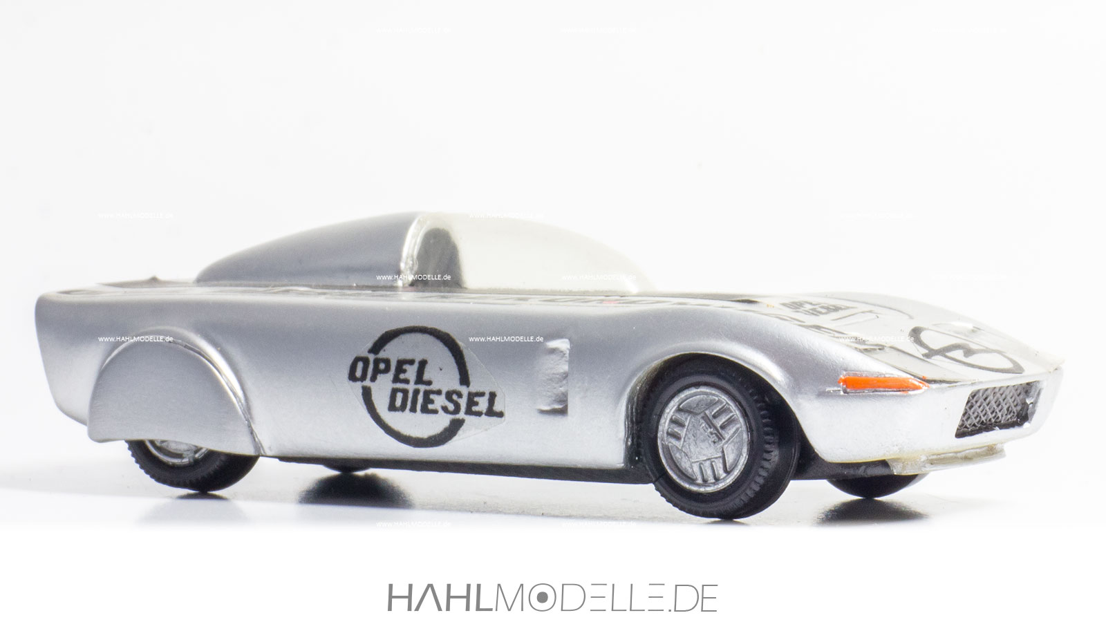 Opel GT Diesel-Rekordwagen, Monoposto, silber, BS-Design, hahlmodelle.de