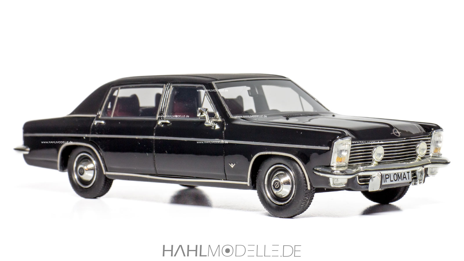 Opel Diplomat B, Limousine, schwarz, Matrix Scalemodels, hahlmodelle.de