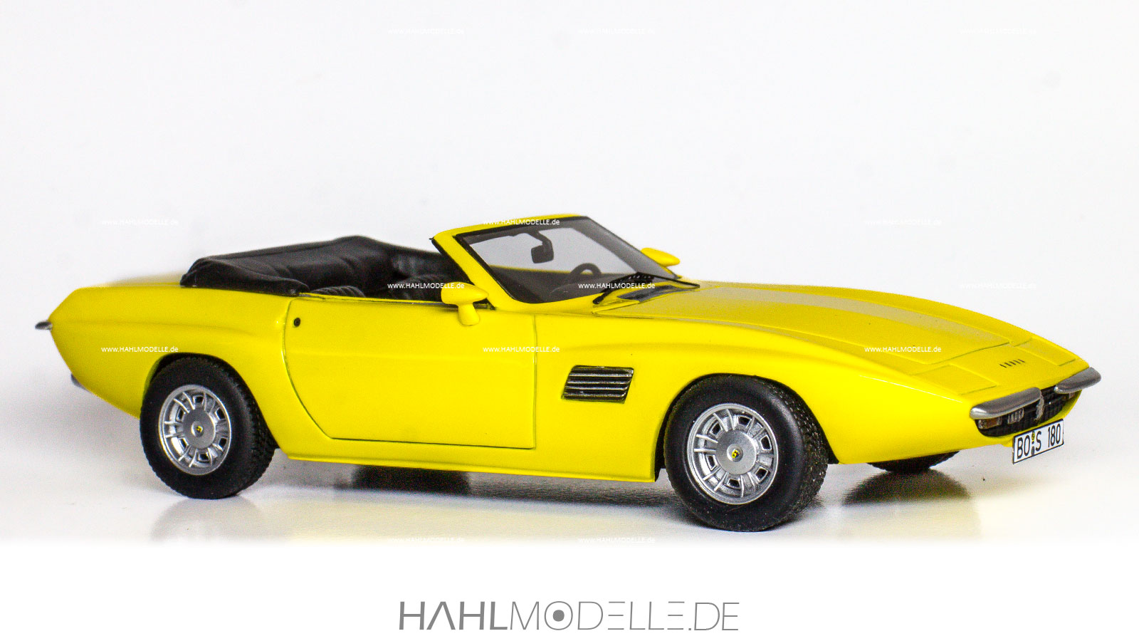 Intermeccanica Indra, Cabriolet, gelb, BoS-Models, hahlmodelle.de