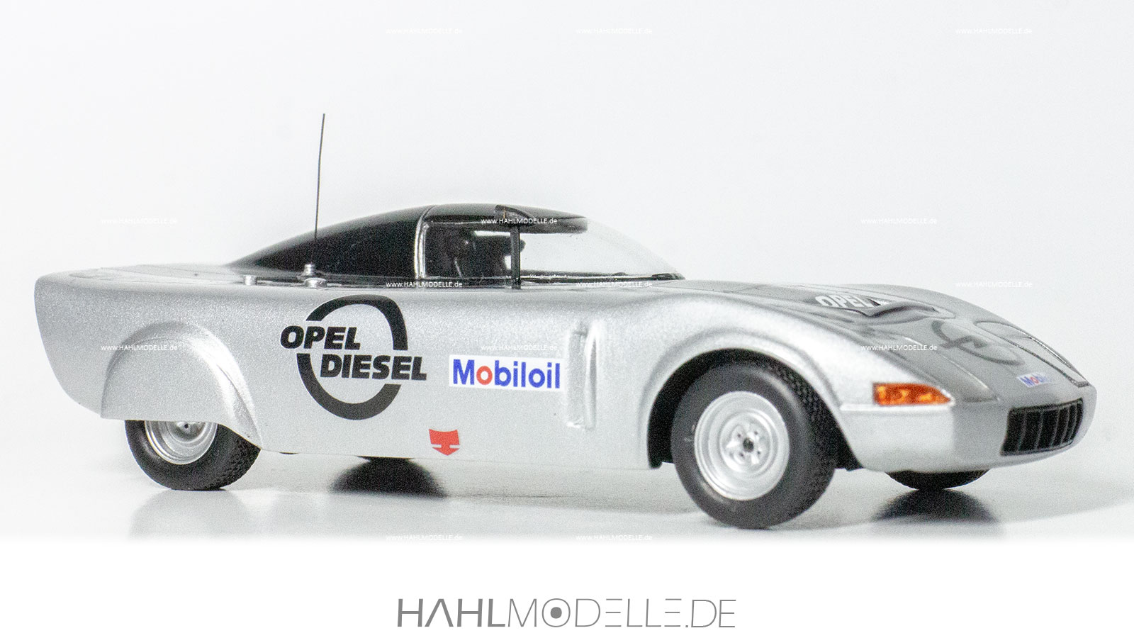 Opel GT Diesel-Rekordwagen, Monoposto, silber/schwarz, Bizarre, hahlmodelle.de