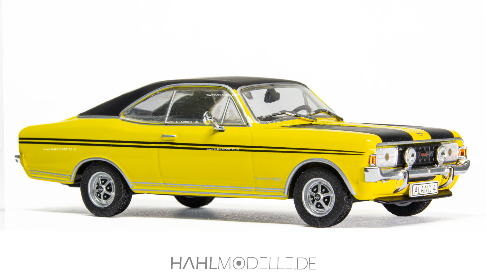 Opel Commodore A, Coupé, gelb/schwarz, Ixo, hahlmodelle.de