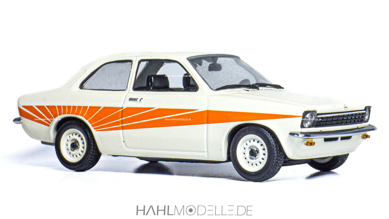 Opel Kadett C1 „Swinger“, Limousine, weiß/orange, Minichamps, hahlmodelle.de