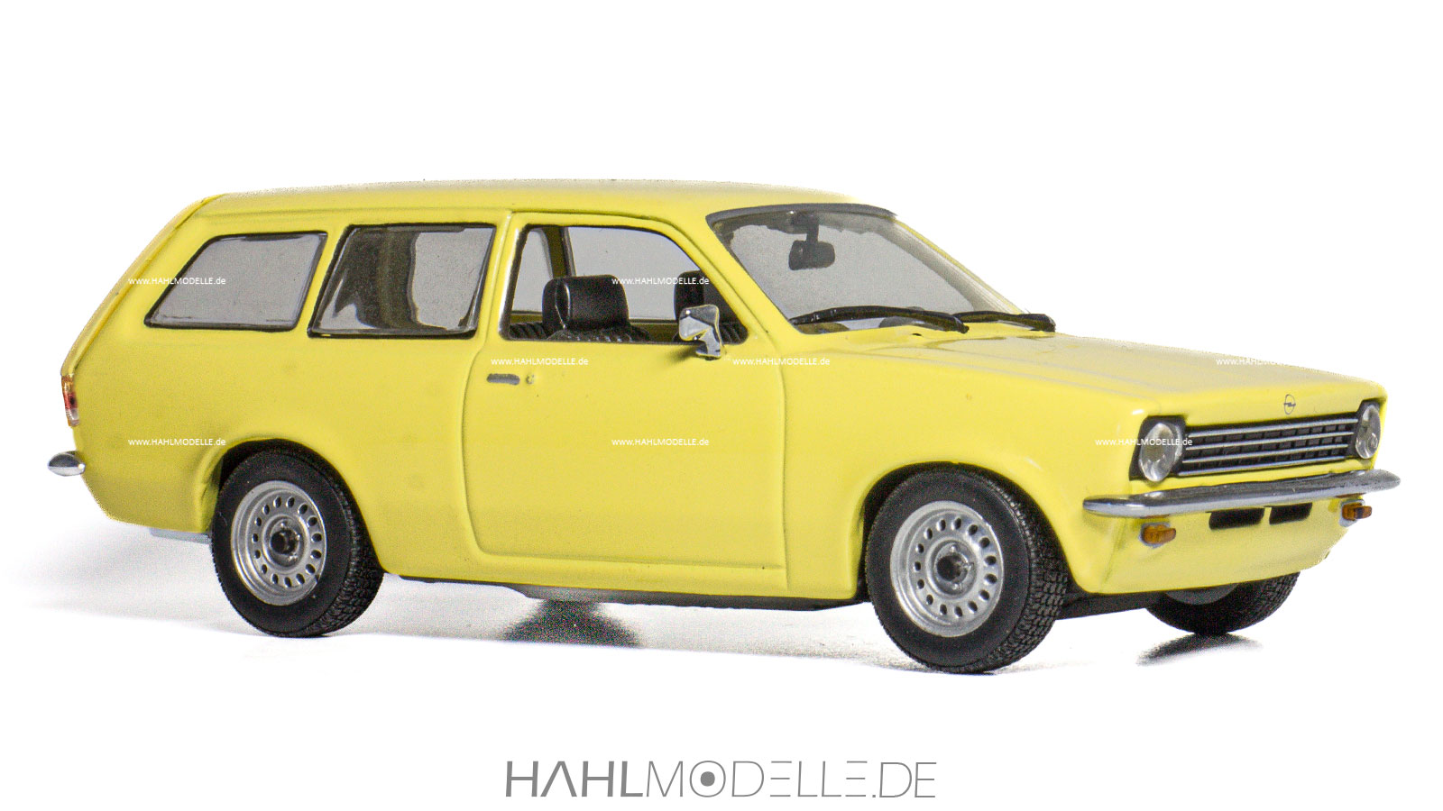 Opel Kadett C1 CarAVan, Kombi, gelb, Minichamps, hahlmodelle.de