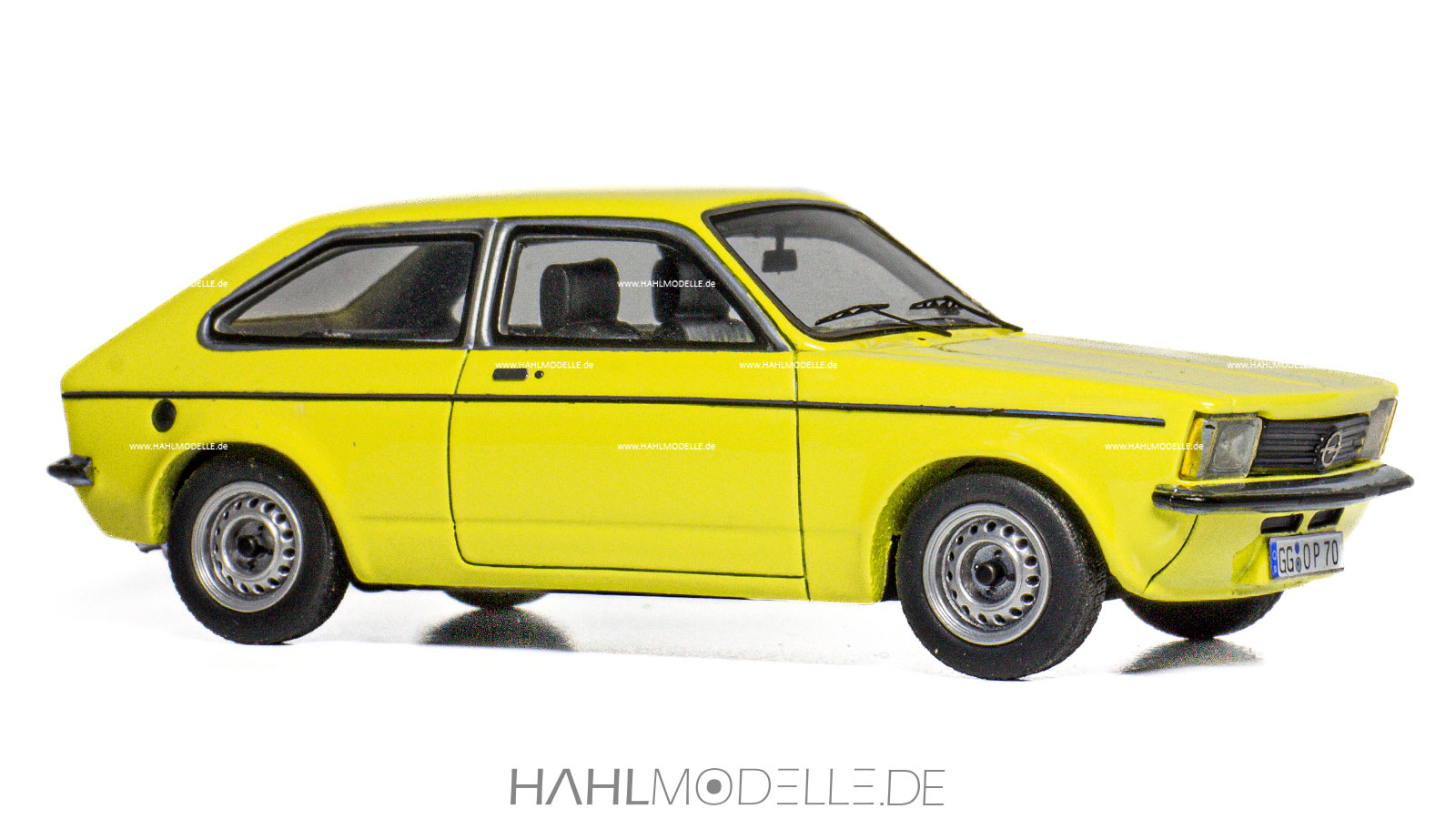 Opel Kadett C2 City, Limousine, gelb, Neo Scale Models, hahlmodelle.de