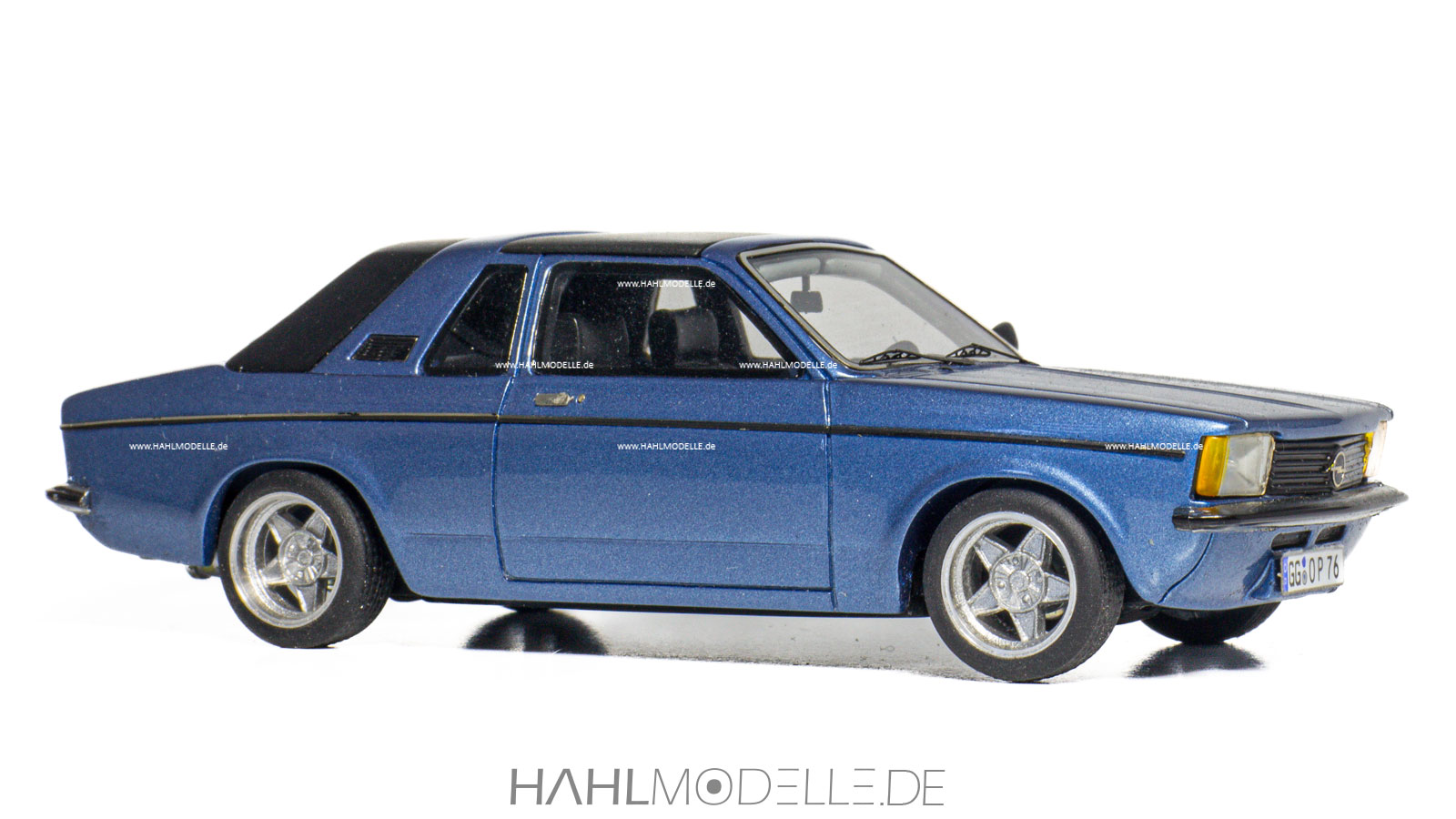 Opel Kadett C2 Aero, Targa, blau/schwarz, Neo Scale Models, hahlmodelle.de