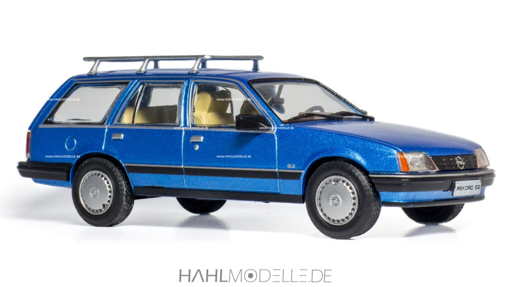 Opel Rekord E2, CarAVan, Kombi, blau, Ixo, hahlmodelle.de