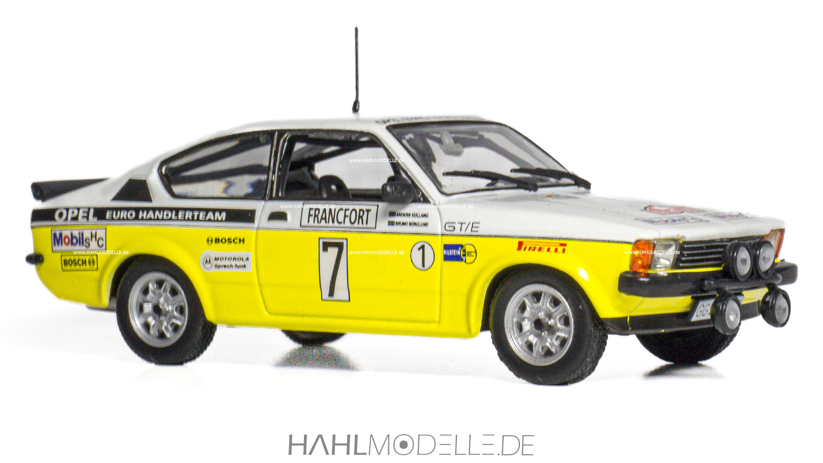 Opel Kadett C2 GT/E, Rallye, Coupé, gelb/weiß, Ixo, hahlmodelle.de