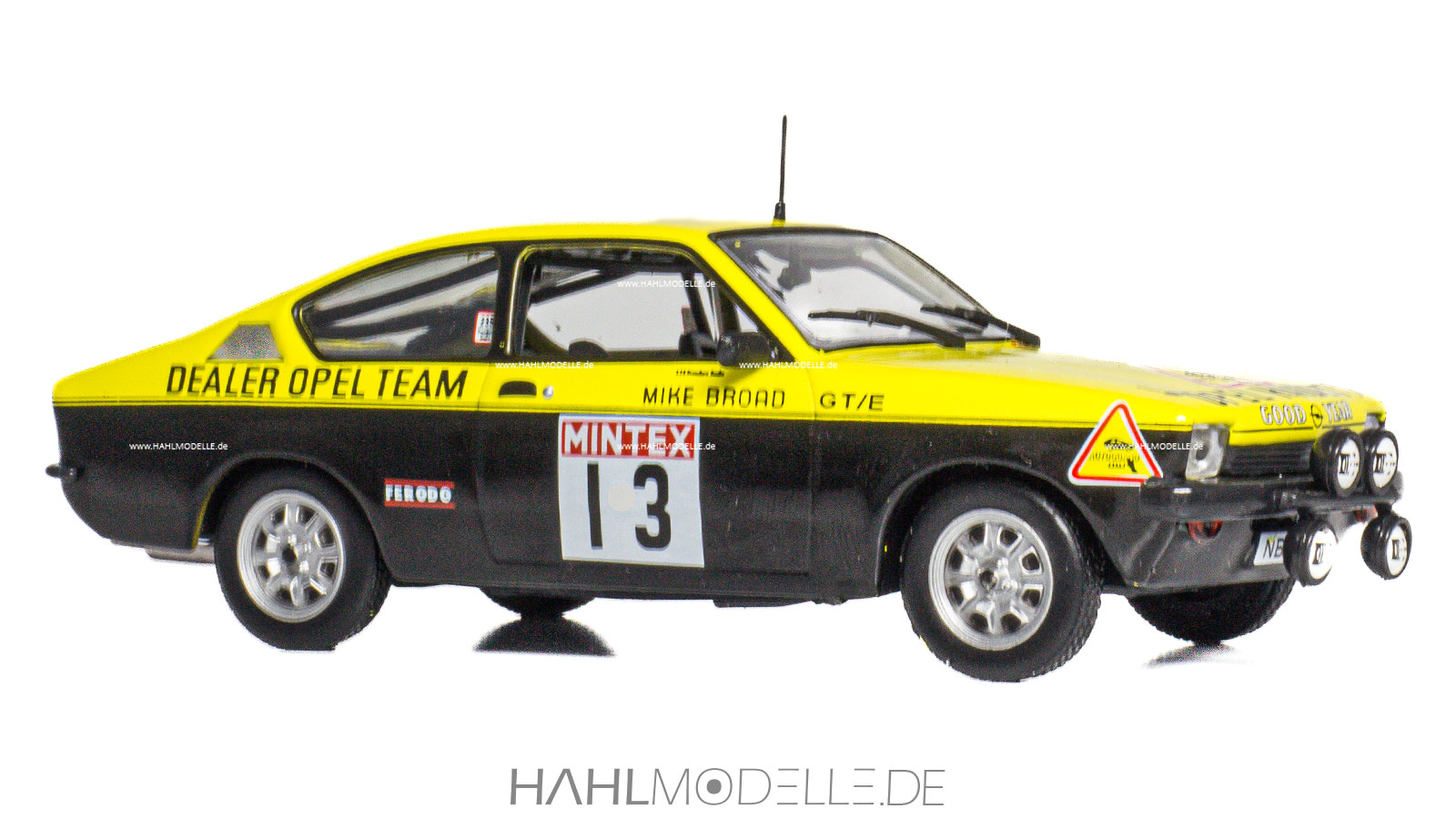 Opel Kadett C1 GT/E, Rallye, Coupé, schwarz/gelb, Ixo, hahlmodelle.de