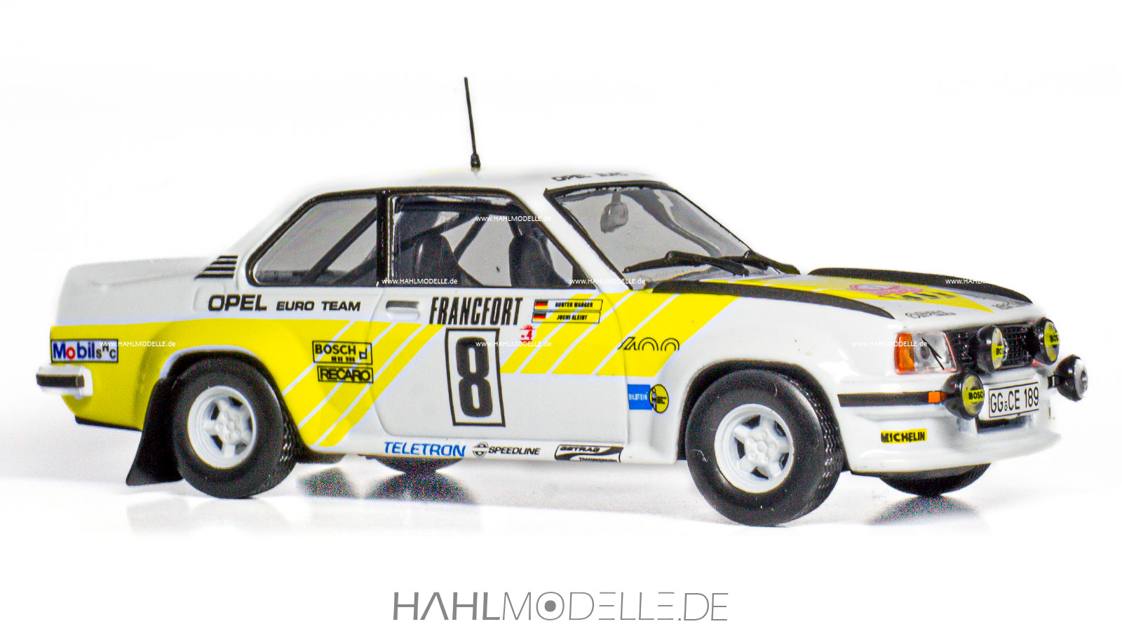 Opel Ascona B 400 Rallye, Limousine, weiß, Ixo, hahlmodelle.de