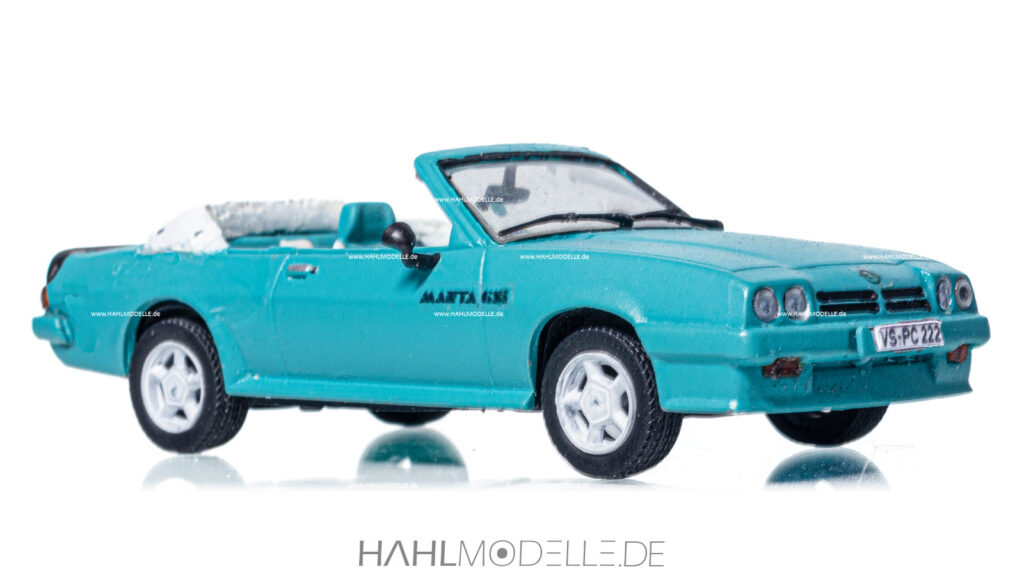 Opel Manta B GSi, Piecha, Cabriolet, türkis, Code-3 (Basis: Ixo), hahlmodelle.de