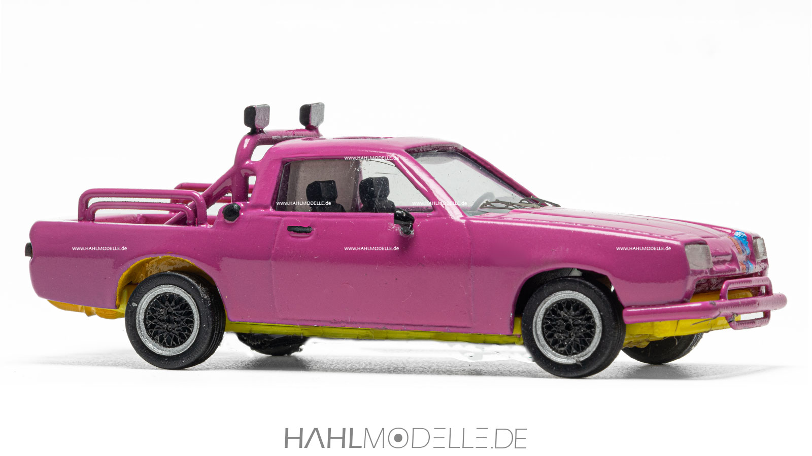 Opel Manta B, Filmwagen aus "Manta - Der Film", PickUp, pink, Jürgen Spillner Modellbau, hahlmodelle.de