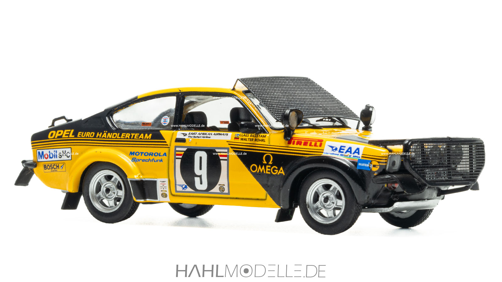 Opel Kadett C1 GT/E, Rallye, Coupé, gelb/schwarz, CMR, hahlmodelle.de