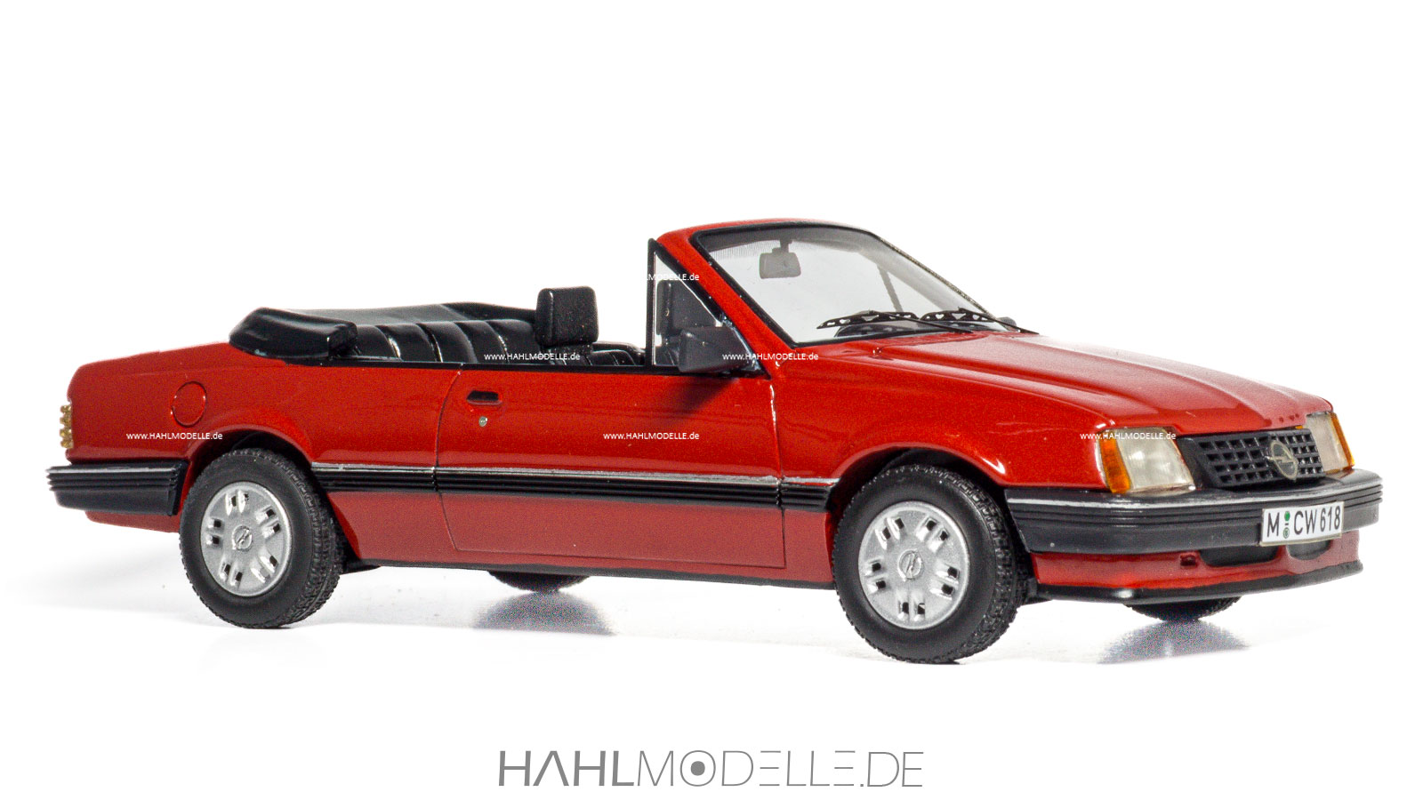 Opel Ascona C (C2), Cabriolet, Hammond & Thiede, rot, Neo Scale Models, hahlmodelle.de