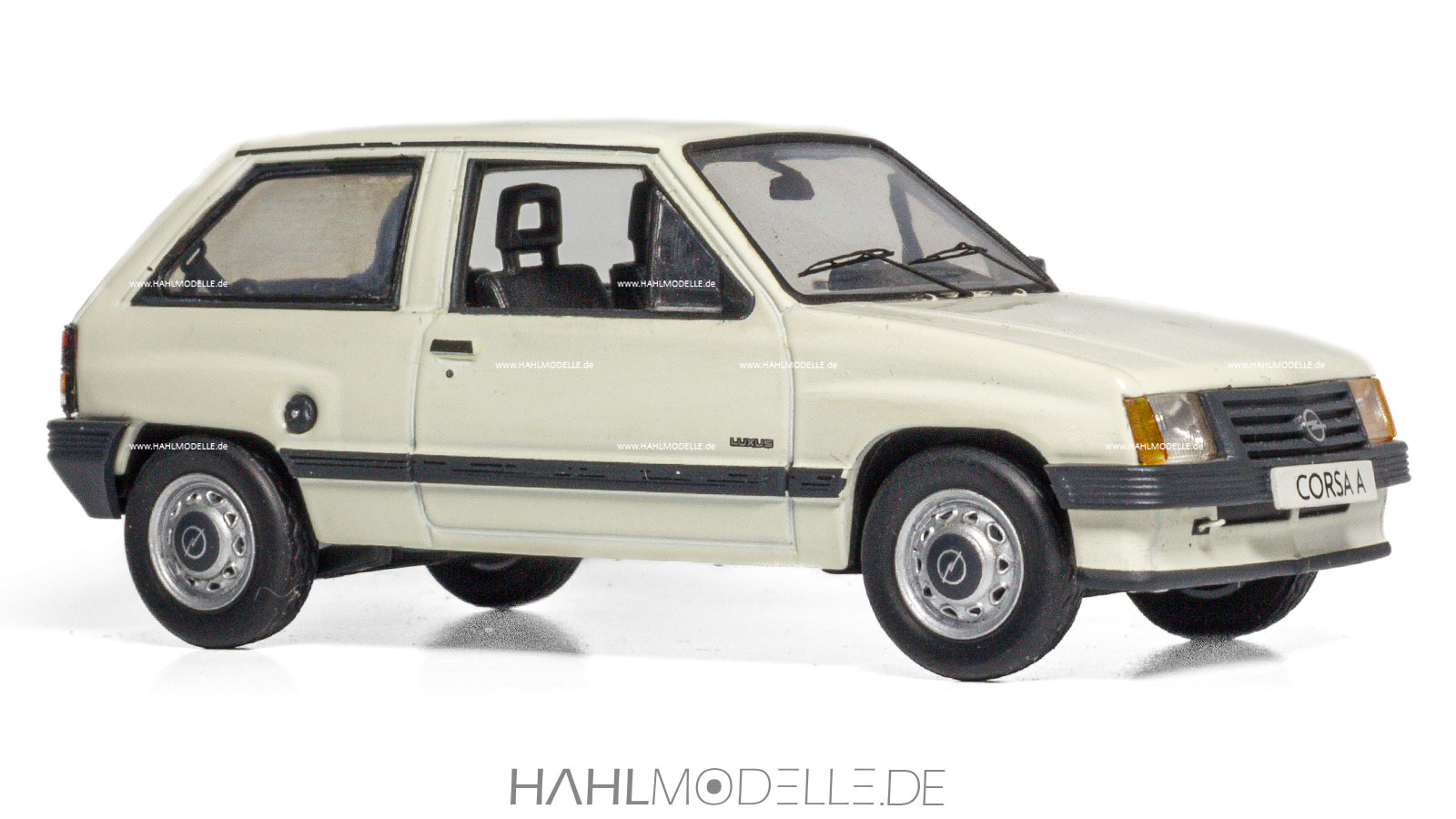 Opel Corsa A, Schrägheck-Limousine, weiß, Schuco, hahlmodelle.de