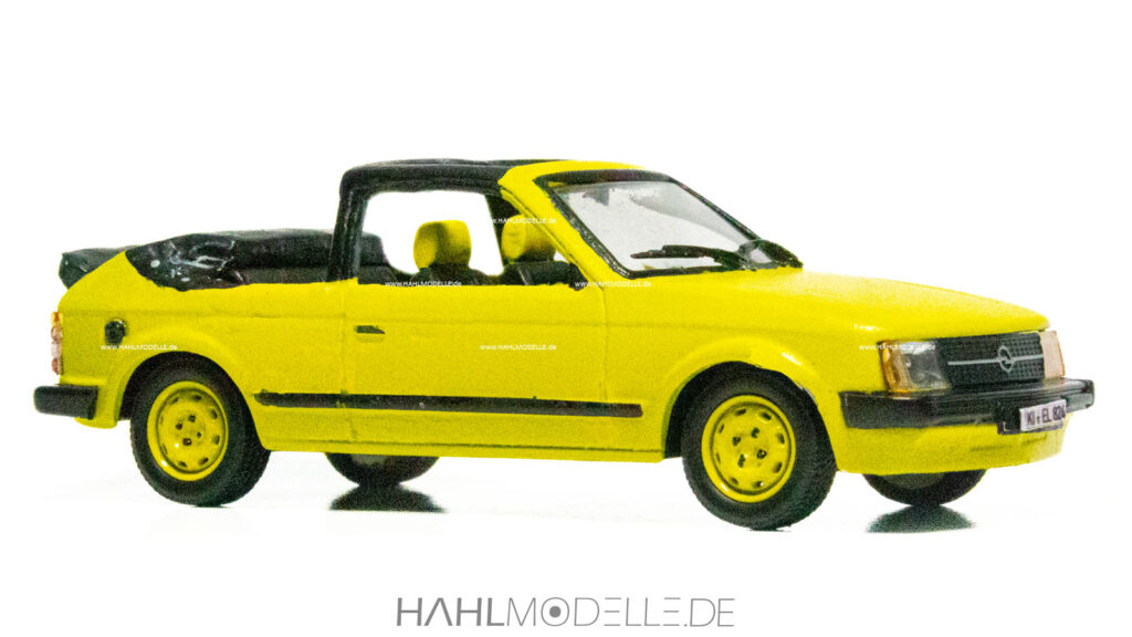 Opel Kadett D, Welsch, Cabriolet, gelb, Code-3 (Basis: Ixo), hahlmodelle.de