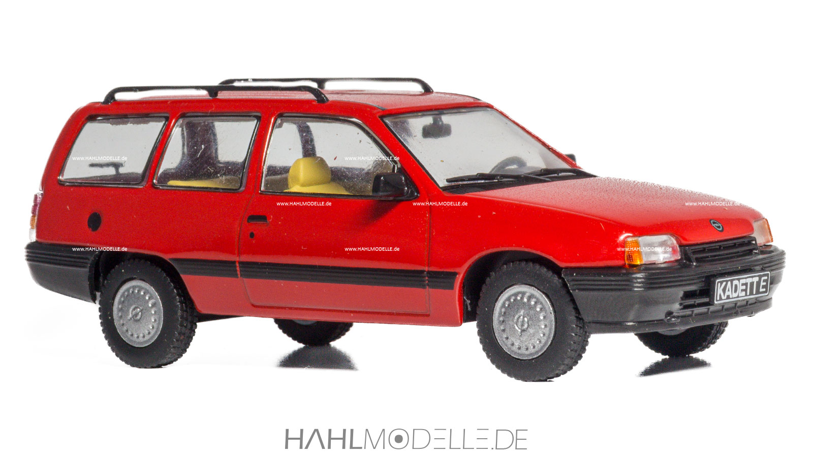 Opel Kadett E, Caravan, Kombi, rot, Ixo, hahlmodelle.de