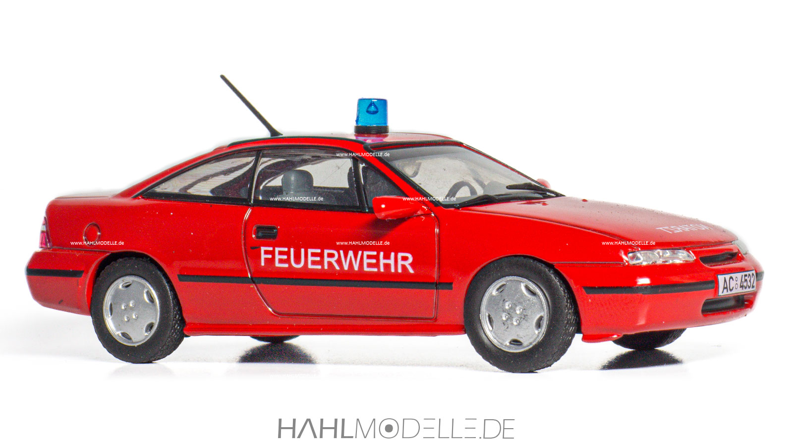 Opel Calibra (Facelift), Feuerwehr, Coupé, rot, Ixo, hahlmodelle.de