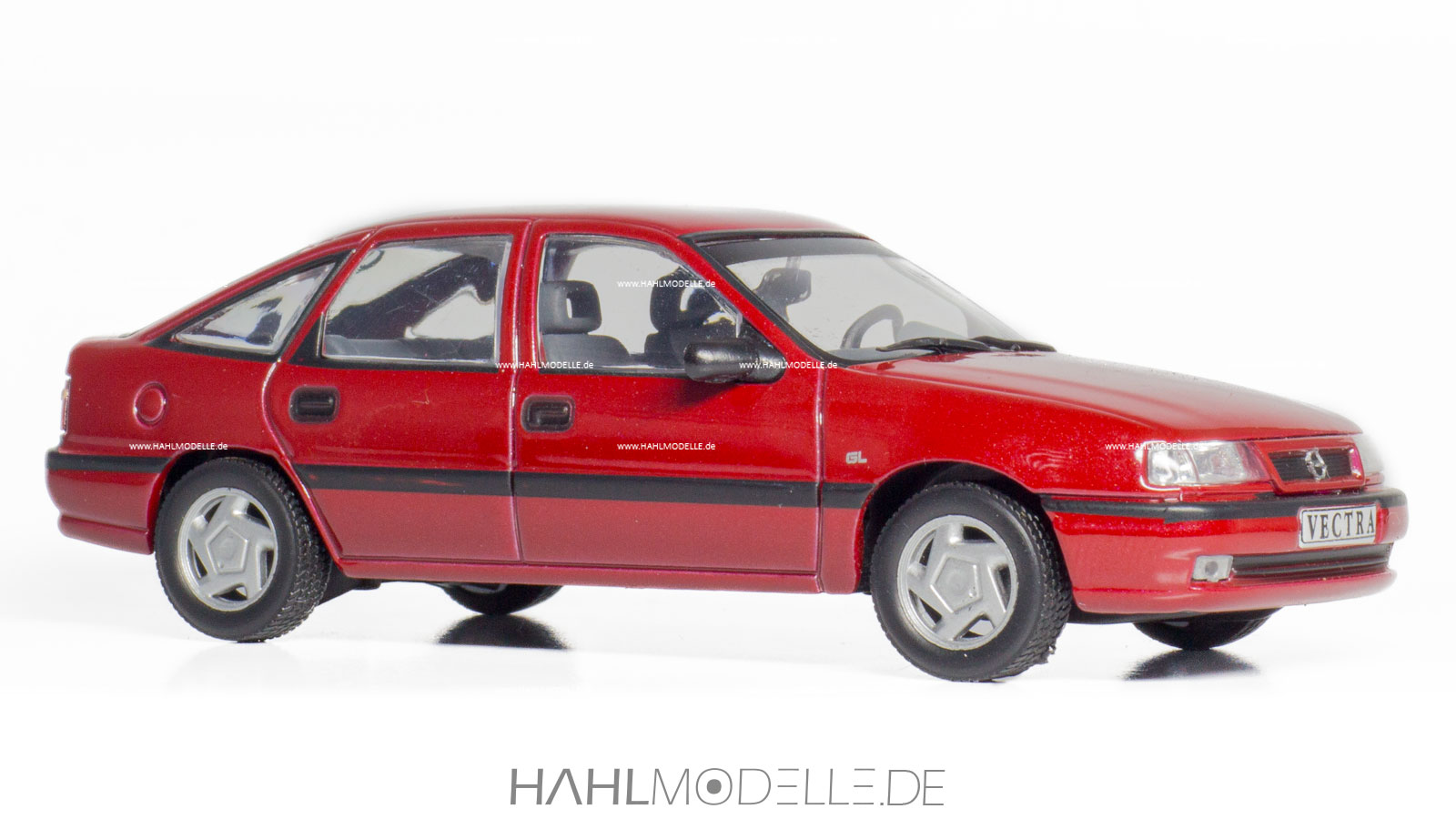 Opel Vectra A, Schrägheck-Limousine, rot, Ixo, hahlmodelle.de