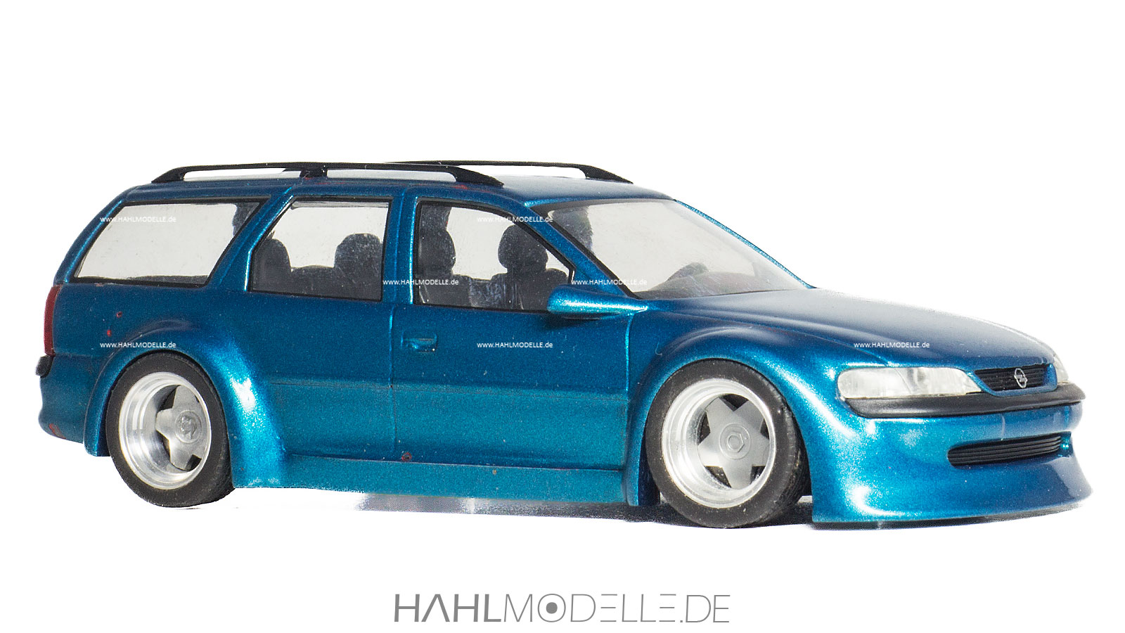 Opel Vectra B CarAVan, Kombi, türkis, Code-3 (Basis: Schuco), hahlmodelle.de