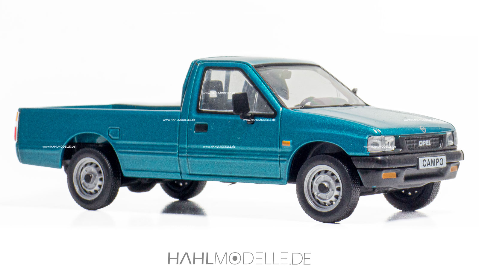 Opel Campo, PickUp, türkis, Ixo, hahlmodelle.de