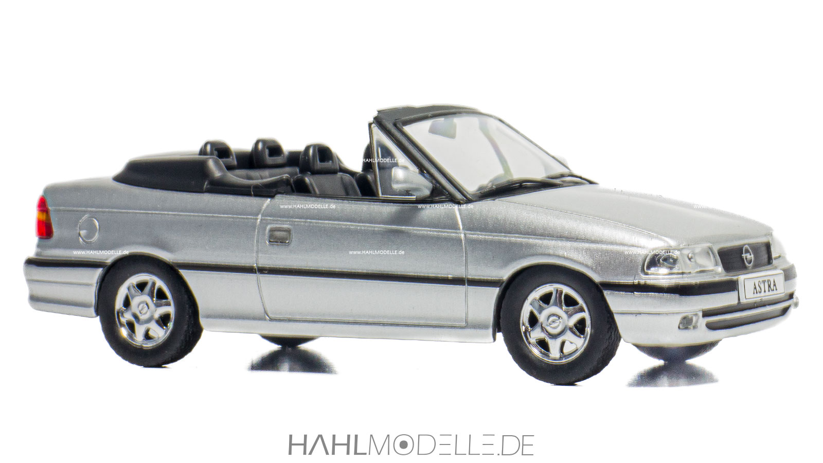 Opel Astra F, Cabriolet (Bertone), silber, Ixo, hahlmodelle.de