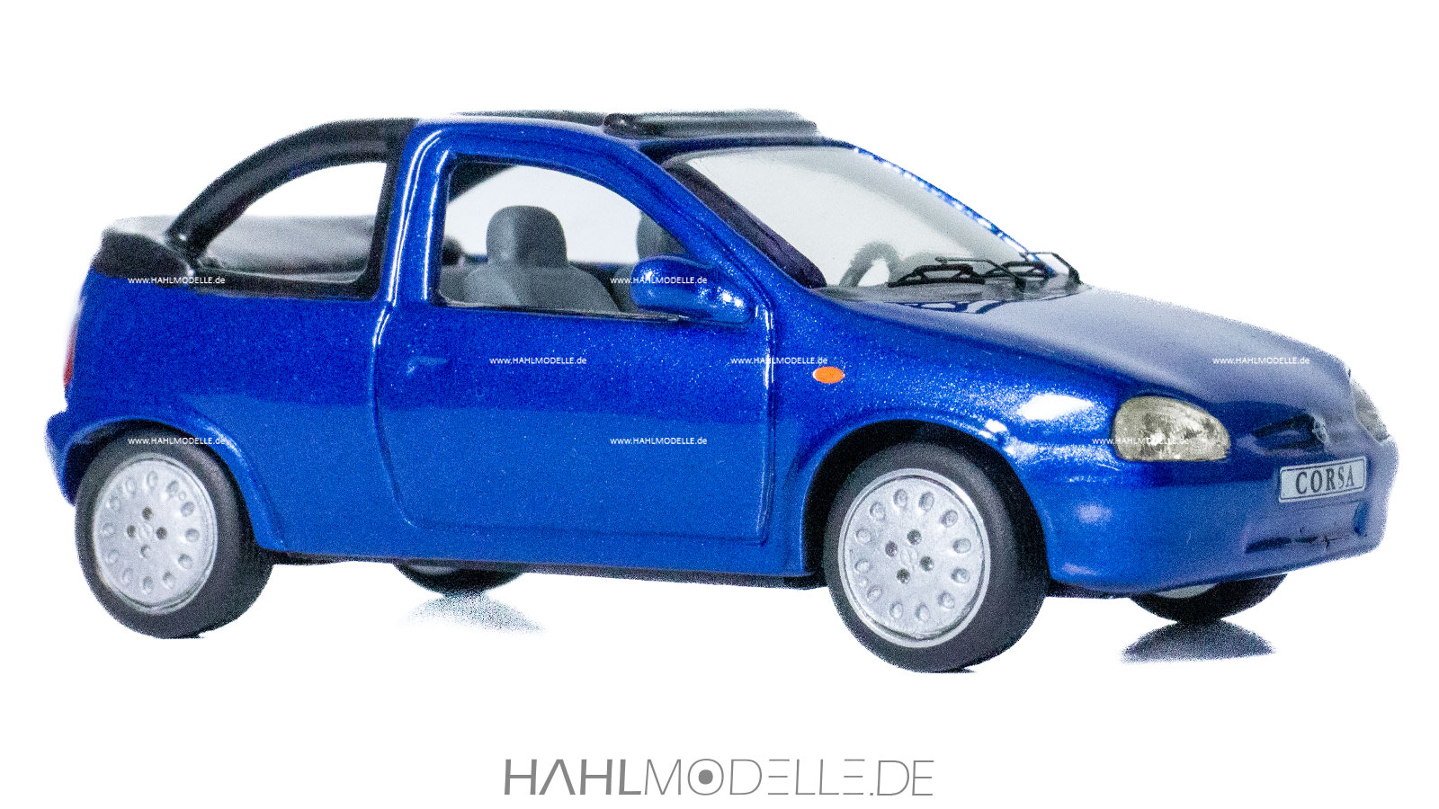 Opel Corsa B, Cabriolet, blau, Rialto Models, hahlmodelle.de