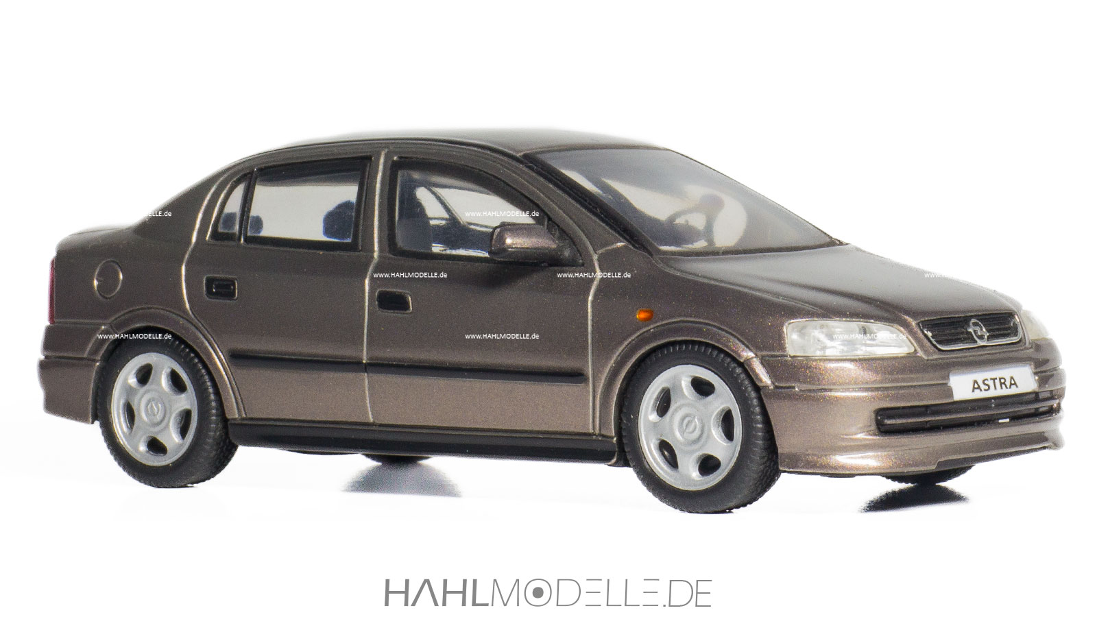 Opel Astra G, Stufenheck-Limousine, braun, Schuco, hahlmodelle.de