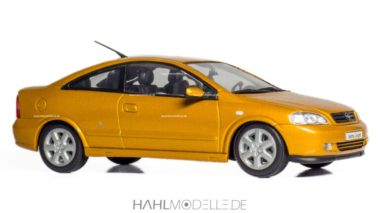Opel Astra G, Coupé, gold, Minichamps, hahlmodelle.de