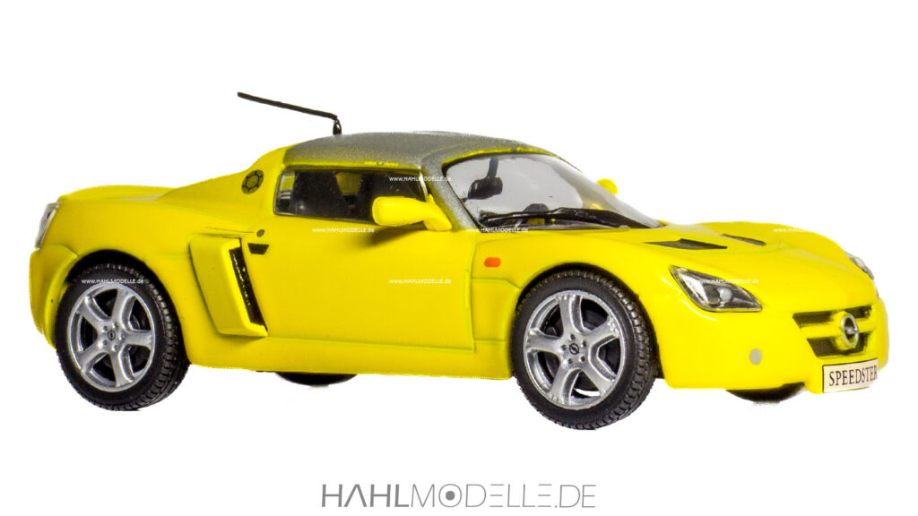 Opel Speedster Turbo, Roadster, gelb/silber, Ixo, hahlmodelle.de