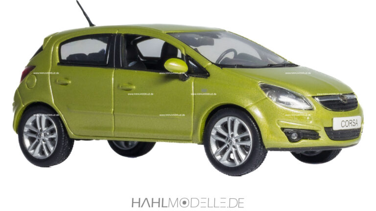 Opel Corsa D, Schrägheck-Limousine, grün, Norev, hahlmodelle.de