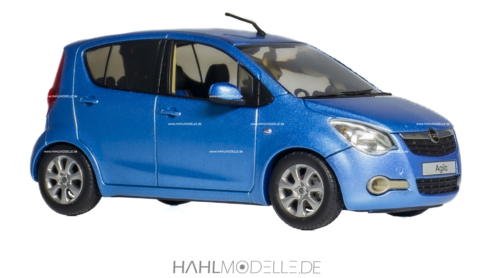 Opel Agila B, MicroVan, blau, Schuco, hahlmodelle.de