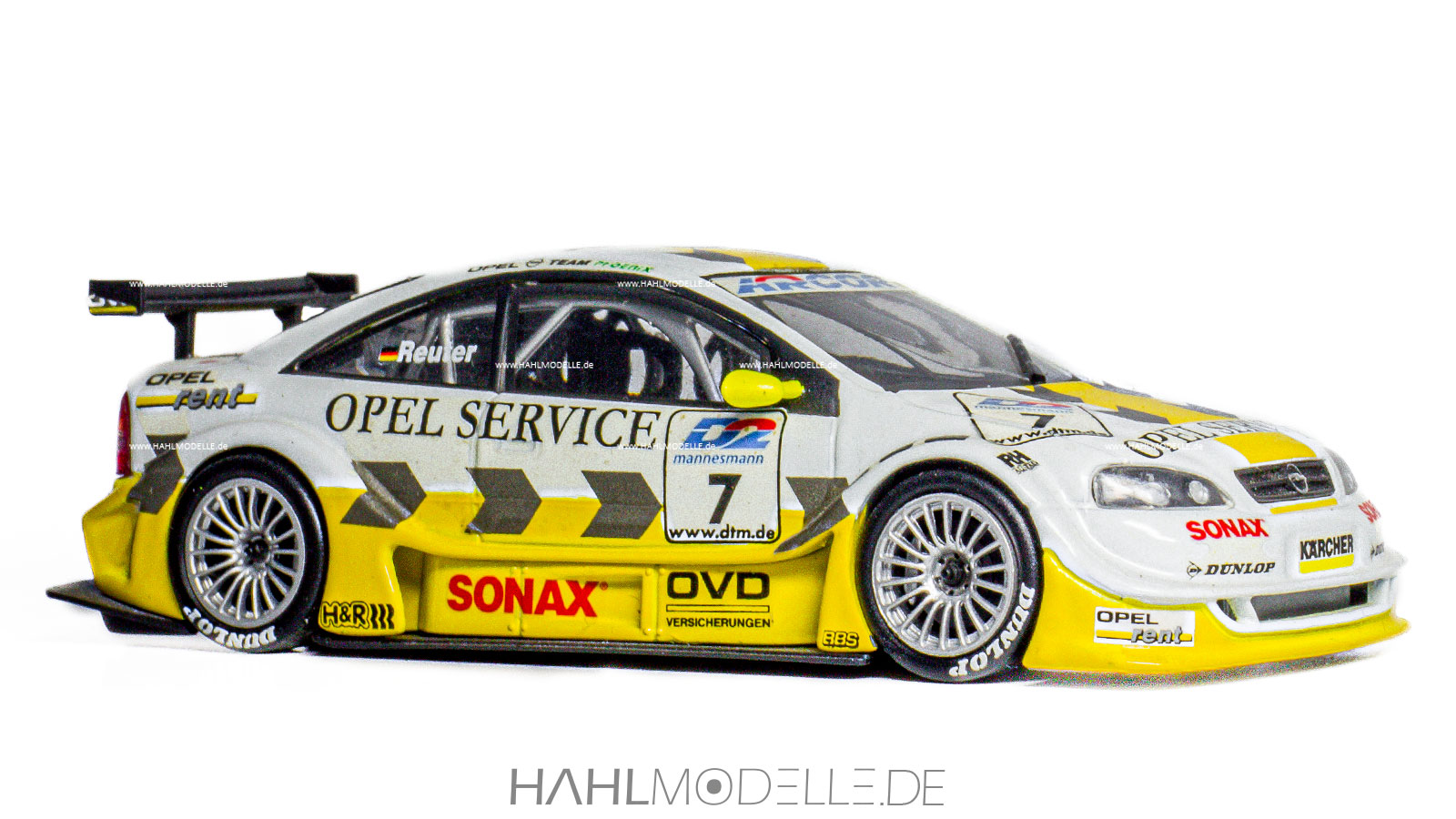 Opel Astra V8, Coupé, DTM, weiß/gelb, Minichamps, hahlmodelle.de