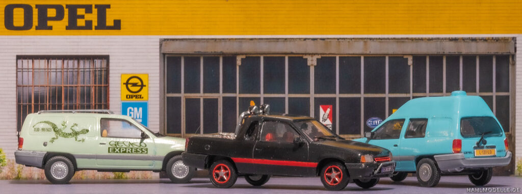 Opel Kadett E Lieferwagen | Opel Kadett E PickUp | Opel Kadett E Hochdachkombi | hahlmodelle.de