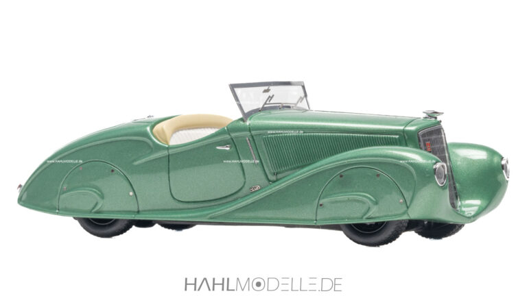 Opel 6 (Opel 2 Liter), Stromlinien Sport-Roadster (Erdmann & Rossi), Roadster, grün, Brausi, hahlmodelle.de