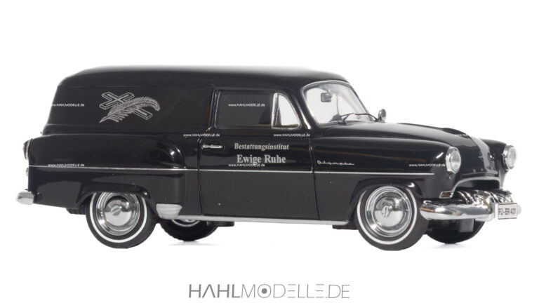 Opel Lieferwagen L-53, Bestatter, Kastenwagen, schwarz, Schuco, hahlmodelle.de