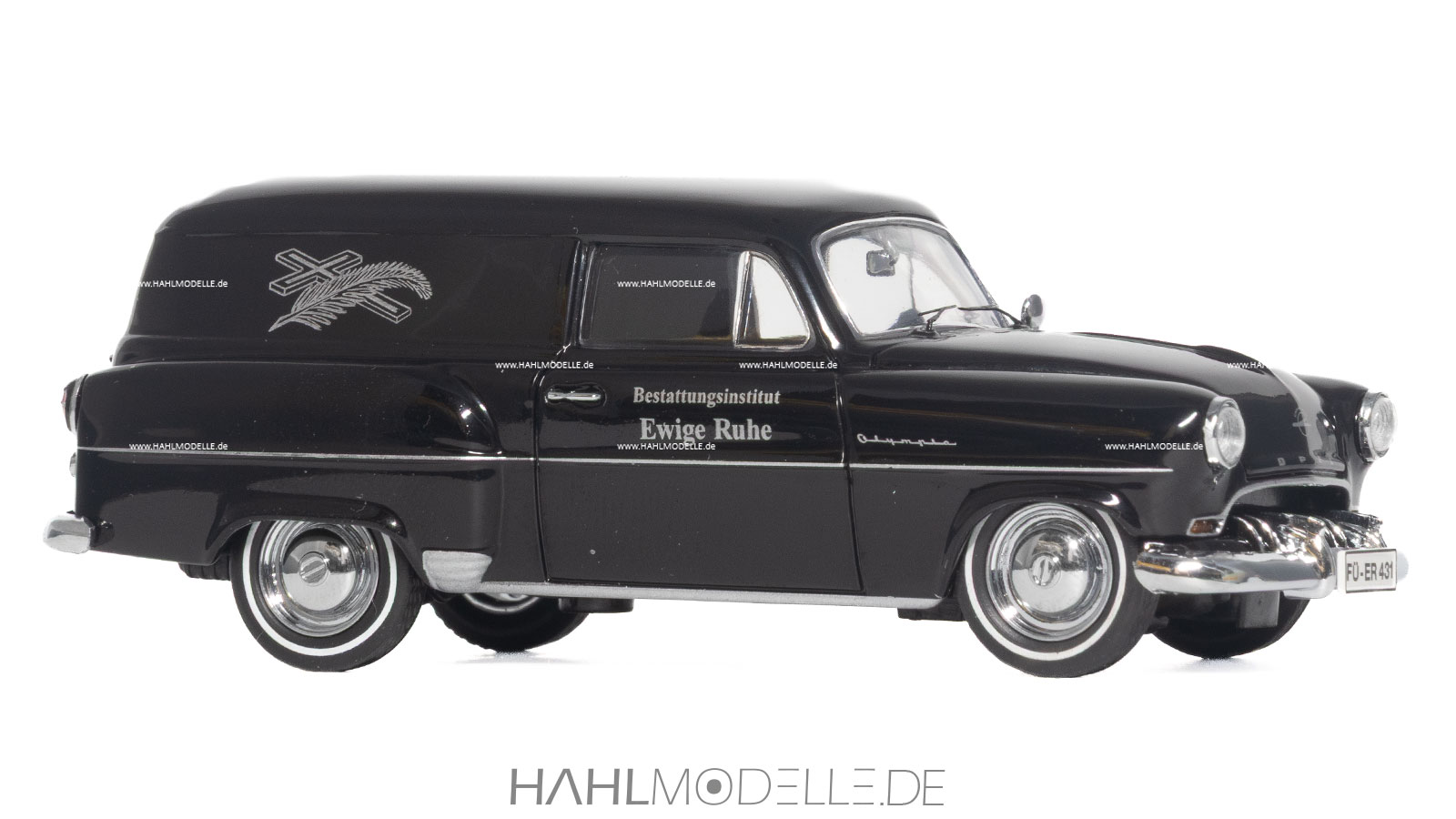Opel Lieferwagen L-53, Bestatter, Kastenwagen, schwarz, Schuco, hahlmodelle.de
