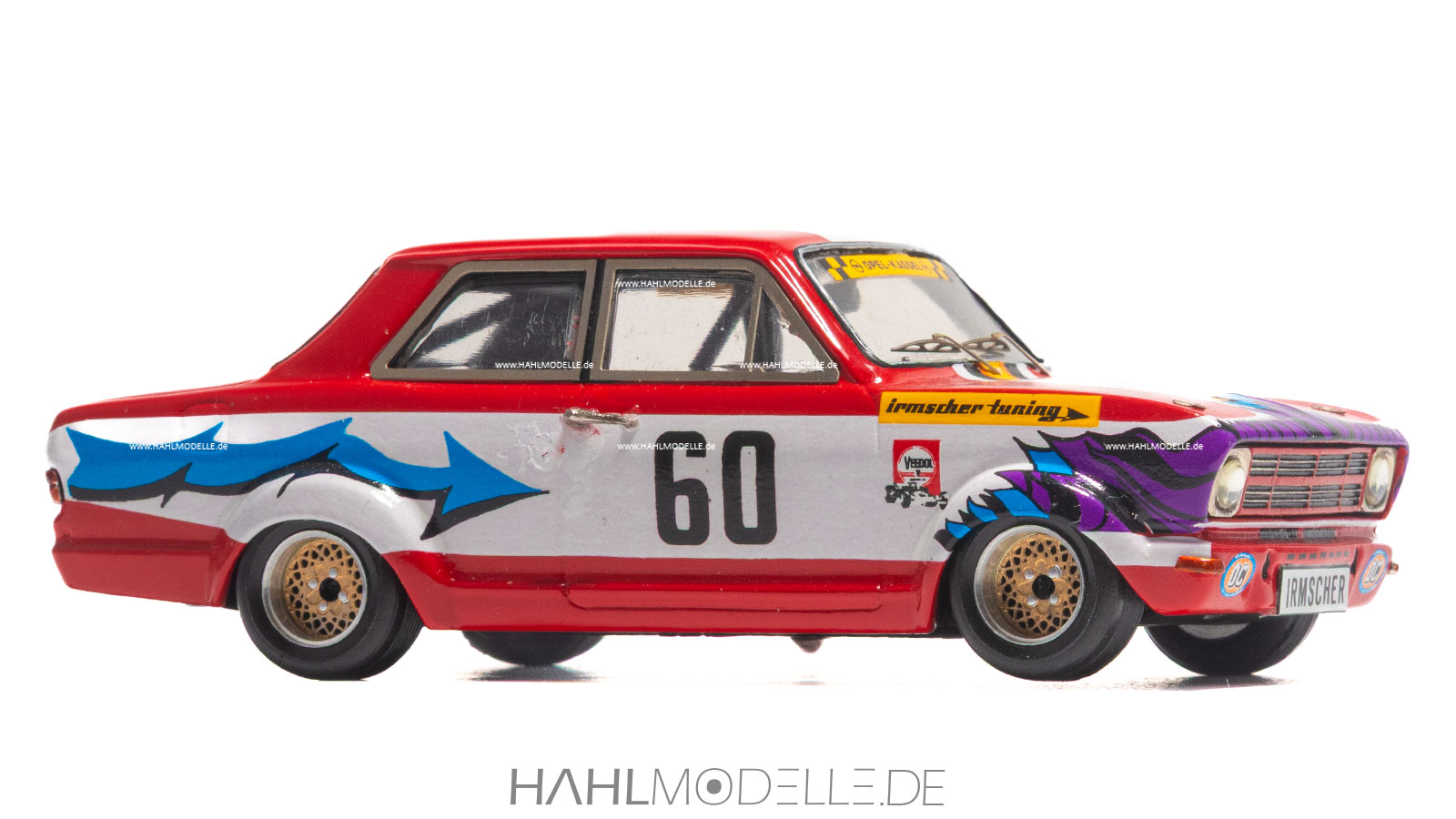 Opel Kadett B, Limousine, „Pop Kadett“, Helmut Mander, rot/diverse, Autodrome, hahlmodelle.de